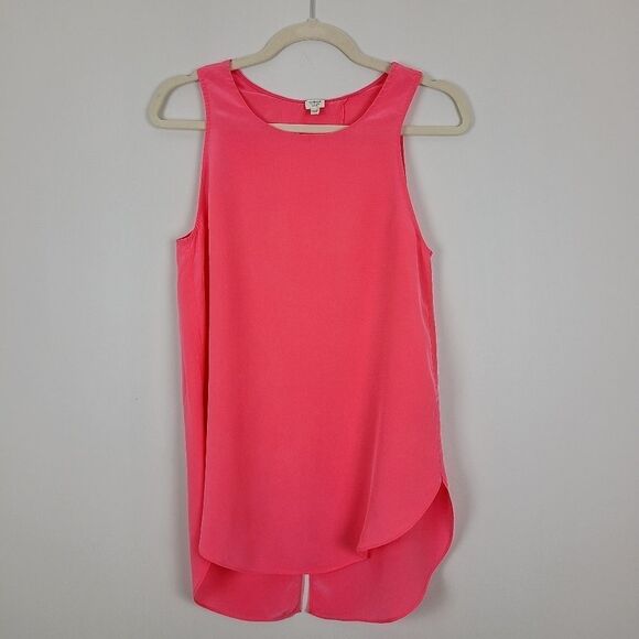 Aritzia Wilfred Pink Pyramides Silk Tank Blouse Small - Picture 9 of 16